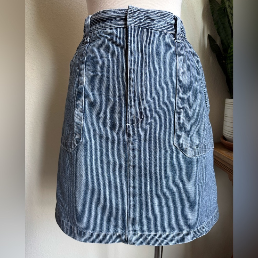 Vintage Railroad Stripe Cotton Skort – Size‎ 10 High Rise festival Y2K